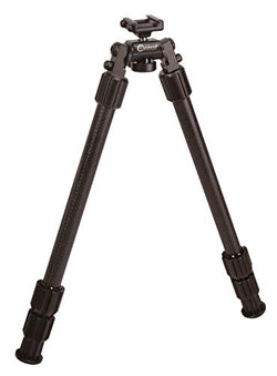 Caldwell Accumax Premium Carbon Fiber Pic Rail Bipod with Twist Lock Quick-Deployment Legs for Mounting on Long Gun Rifle for Tactical Shooting Range and Sport, 13"-30", Black