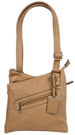 Bulldog Cases Cross Body Style Purse with Holster, Tan, Medium