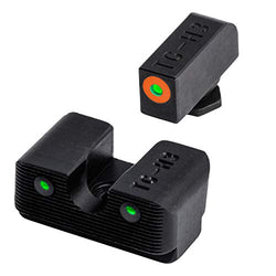TRUGLO Tritium Pro Glow-in-The-Dark Handgun Night Sights for Glock Pistols, Glock 20, 21, 25, 28, 29, 30 and More, Orange Rear