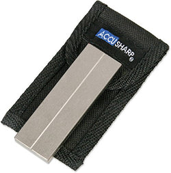 AccuSharp 3-Inch Diamond Sharpening Stone with Pouch (027C) Knife Sharpener, Tool Sharpening, Pocket Sized