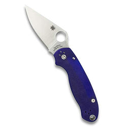 Spyderco Para 3 CPM S110V Signature Folding Knife with 2.95" Stainless Steel Blade and Midnight Blue G-10 Handle - PlainEdge - C223GPDBL