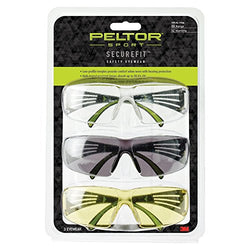 SecureFit 400 Eye Protection 3 pack Amber, Clear, Gray