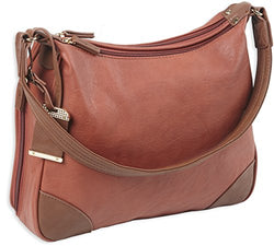 Bulldog Cases Hobo Style Purse with Holster, Brick Red with Tan Trim, Large