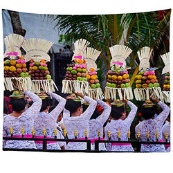 Berrykey Wall Hanging Tapestry - Yellow Material - Photography Home Decor Living Room - 51x60 inch