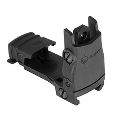 Mission First Tactical Rear Backup Sight Polymer Flip Up Adjustable Wind, Black