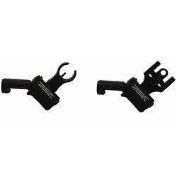 Troy Industries SSIG-45S-HRBT-00 45 Degree Offset HK/Round Rear Sight Set, Black