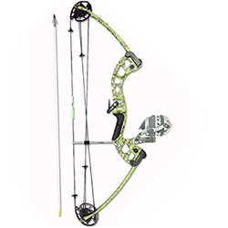 Muzzy Bowfishing Vice Bowfishing Kit with Compound Bow, Pre-Spooled Reel, Arrow Rest and Arrow – Right Hand, Green, One Size, 7905