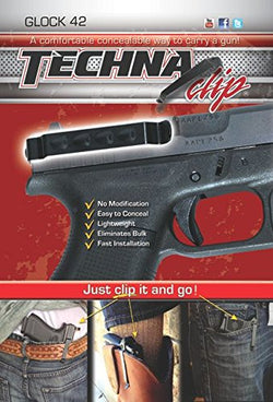 Techna Clip Glock 42 .380 Conceal Carry Belt Clip (Ambidextrous)