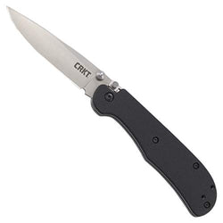 CRKT Offbeat II EDC Folding Pocket Knife: Everyday Carry, Satin Blade, Crawford Lockback Safety, Nylon Handle, Reversible Pocket Clip 7760