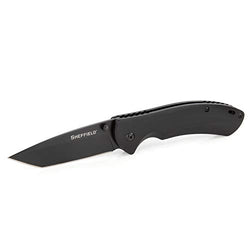 Sheffield 12165 Oswego Assisted Open Knife, 3 Inch Blade Tactical Knife with Tanto Blade, Perfect EDC Knife for Survival Gear, Tactical Gear, Self Defense, and More