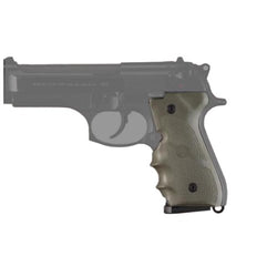 Hogue Beretta 92/96 Series Molded Rubber Grip with Finger Grooves Black