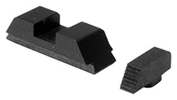 AmeriGlo GT-504 Defoor Tactical Black Serrated Front and Flat Balck Rear Sight Set