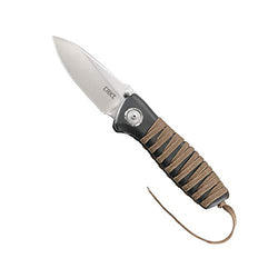 CRKT Parascale EDC Folding Pocket Knife with Deadbolt Lock, Heavy Duty Everyday Carry, Drop Point Satin Blade, Cord-Wrapped Handle, Thumbstud 6235
