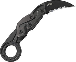CRKT Provoke Kinematic EDC Folding Pocket Knife: Morphing Karambit, Veff Serrations, D2 Blade Steel, Kinematic Pivot Action, Integrated Safety Lock, Low Profile Pocket Clip 4040V