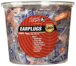 Howard Leight by Honeywell Low Pressure Disposable Foam Shooting Earplugs, 100-Pair (R-LPF-TO)