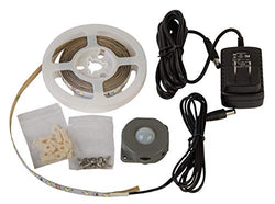 Lockdown LED Vault Tape Light with Motion Activation Length Adjustment 3M Adhesive and Wall Plug for Convenient Safe Lighting and Organization