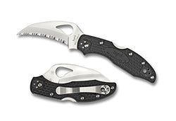 Hawkbill, Black FRN Handle, Serrated