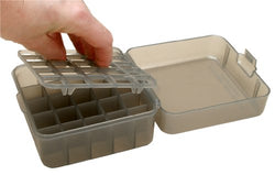 MTM Multi Gauge 25 Round Shotshell Box (Clear Smoke)