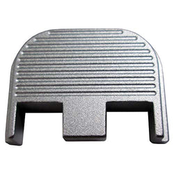 BASTION Replacement Back Plate for Glock 17-41 & 45 | Hard Coat Aluminum Back Butt Rear Cover Plate |Gen 1-5 | Does Not Fit Glock G42 G3 G43X G48 (Choose Color) (Silver)
