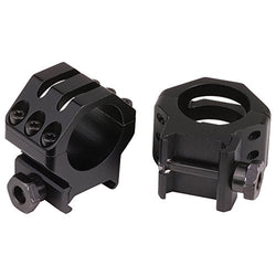 Six-Hole Tactical-Style Scope Rings, 1", XX-High- Matte