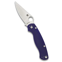 Spyderco Para Military 2 Signature Midnight Blue Folding Knife with 3.42" CPM S110V Steel Blade and Durable G-10 Handle - PlainEdge - C81GPDBL2