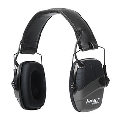 Howard Leight Impact Sport, Electronic Earmuff, Deluxe Headband, Black R-02524, UPC : 033552025245