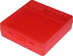 MTM 100 Round Flip-Top Ammo Box 380/9MM Cal (Clear Red)