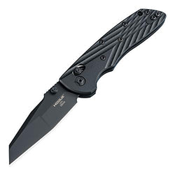 Hogue 24266 Deka 3.25" ABLE Lock Folder - Modified Wharncliffe Blade Black Finish - G-10 Frame - Solid Black