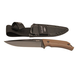 KABAR Jarosz, Fixed Blade Knife, 6.25", 1095 Cro-Van/Black, Brown Ultramid, Plain, Clip Point, with Celcon Sheath 7503, UPC :617717275036