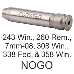 Forster Products 243 Win., 260 Rem., 7mm-08, 308 Win., 338 Fed, & 358 Win. NOGO Headspace Gage