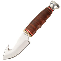 Game hook-stacked leather handle,leather sheath
