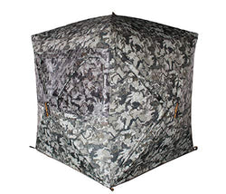 Muddy Infinity 3-Man Ground Blind with Shadow Mesh and 360 Degree View Eliminates Blind Spots