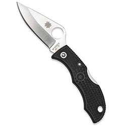 Spyderco Ladybug 3 Signature Folding Knife with 1.9" VG-10 Steel Blade and Lightweight Black FRN Handle - PlainEdge - LBKP3