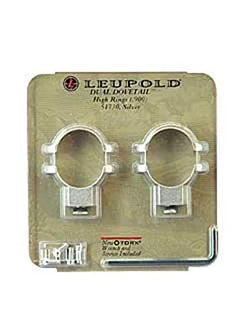 Leupold Dual Dovetail Scope Rings, Silver, 1" High (51730)