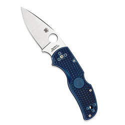 Spyderco Native 5 Lightweight Signature Folder Knife with 2.95" CPM S110V Steel Blade and Dark Blue FRN Handle - PlainEdge - C41PDBL5
