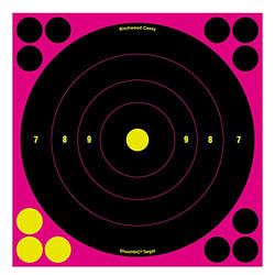 Birchwood Casey Shoot-N-C 8" Pink Bull's-Eye Target - 30 Targets, Black