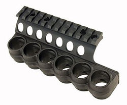 Mesa Tactical SureShell Polymer Carrier and Rail for Moss 500/590, 12-GA, Black, 6-Shell, 94880