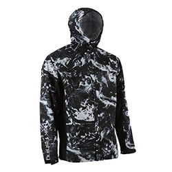Huk Men's CYA Camo Packable Rain Jacket | Breathable & Wind Resistant Performance Rain Jacket, Hydro Blackwater, X-Large