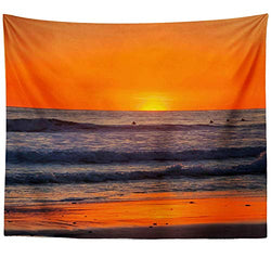 Berrykey Wall Hanging Tapestry - Sky Yellow - Photography Home Decor Living Room - 51x60 inch