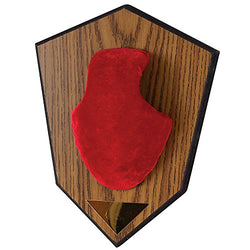 Antler Mounting Kit, Wood Grain Plaque, Red Skull Cover