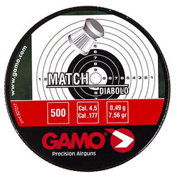 Gamo Pellets Match (Flat Nose) .177 Cal. Tins of 500