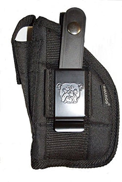 Bulldog Cases Belt and Clip Ambi Holster (Fits Most Compact Auto's with 2 1/2-Inch - 3 3/4-Inch Barrels with Laser Or Tac Light,Black,Black
